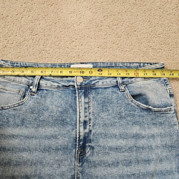 Risen Nikol High Rise Acid Washed Wide Leg Jeans 3XL - Picture 6 of 9